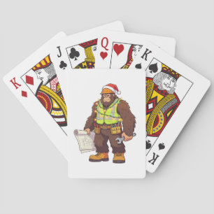 Bigfoot Sasquatch Plumber Funny Blue collar Poker Cards
