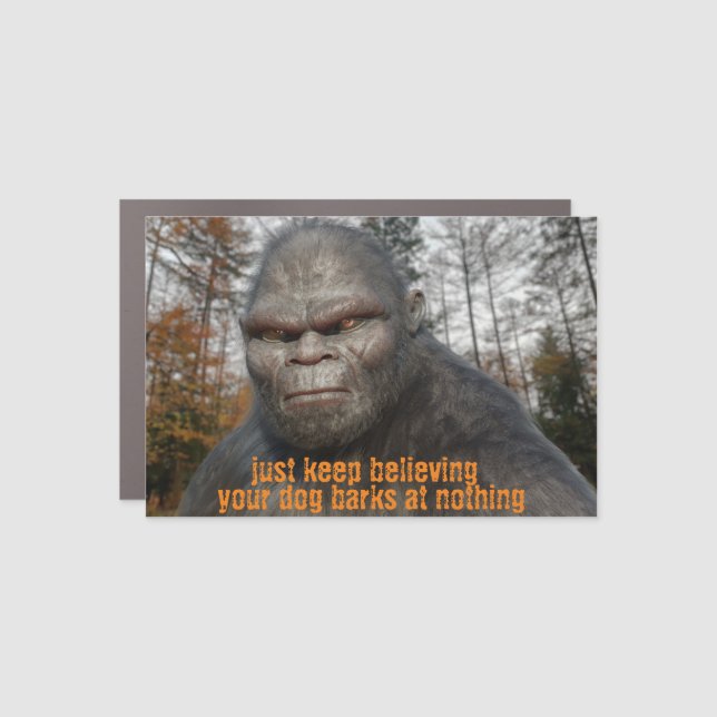 BIGFOOT SASQUATCH PORTRAIT CAR MAGNET (Front)