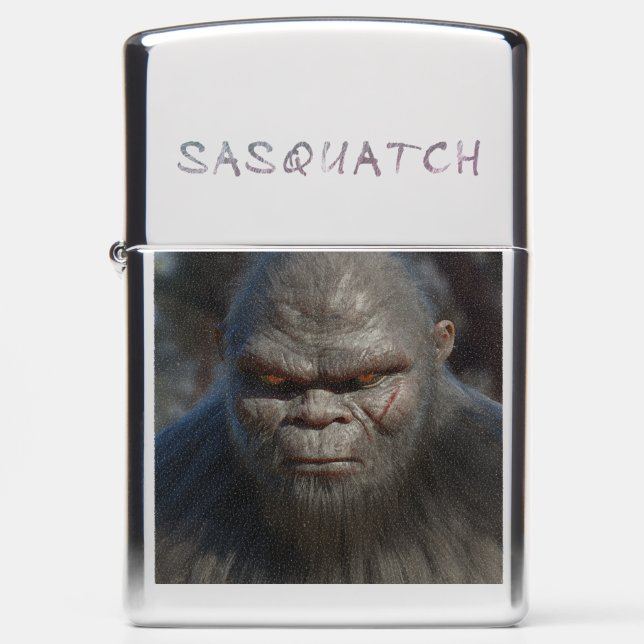 BIGFOOT SASQUATCH PORTRAIT CLOSE UP ZIPPO LIGHTER (Front)