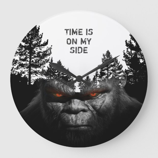 BIGFOOT SASQUATCH PORTRAIT  LARGE CLOCK (Front)