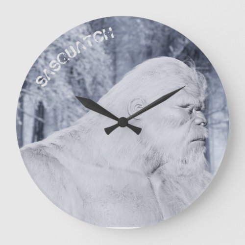 BIGFOOT SASQUATCH PORTRAIT LARGE CLOCK