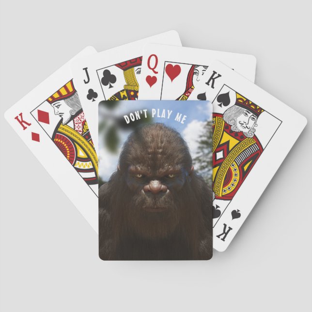 BIGFOOT SASQUATCH PORTRAIT  POKER CARDS (Back)