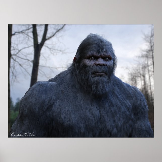 BIGFOOT SASQUATCH PORTRAIT POSTER (Front)