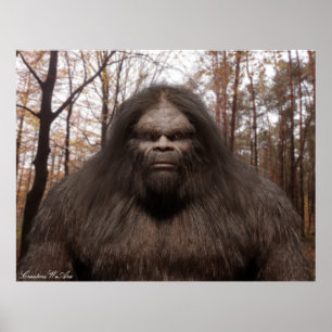 BIGFOOT SASQUATCH PORTRAIT  POSTER
