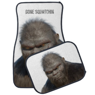 BIGFOOT SASQUATCH PORTRAIT WATCH CAR FLOOR MAT