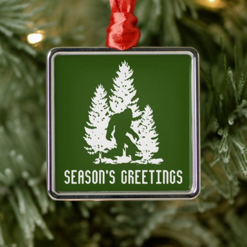 Bigfoot Sasquatch Premium Square Ornament