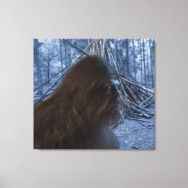 BIGFOOT SASQUATCH PROFILE Stretched Canvas Print (Front)