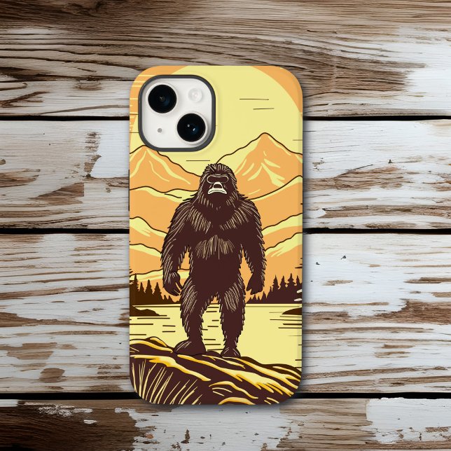 Bigfoot Sasquatch Retro Art Personalized Case-Mate iPhone Case (Creator Uploaded)