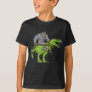Bigfoot Sasquatch Riding Dinosaur T rex T-Shirt