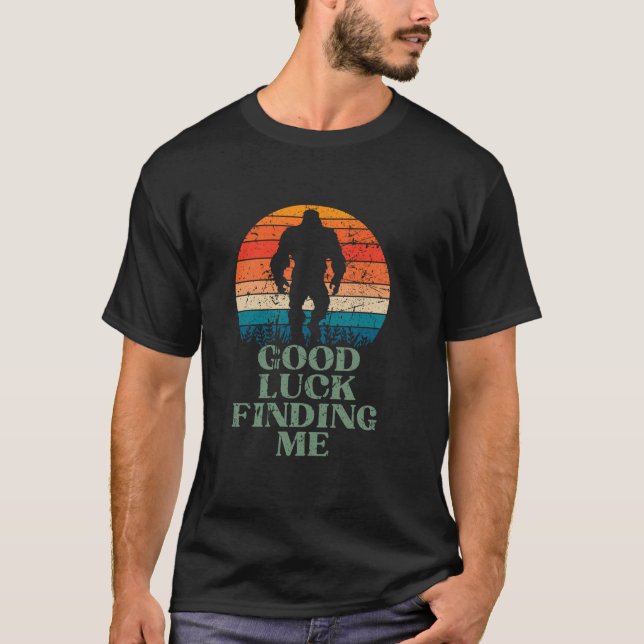 Bigfoot Sasquatch Search Retro Vintage Men Women L T-Shirt (Front)