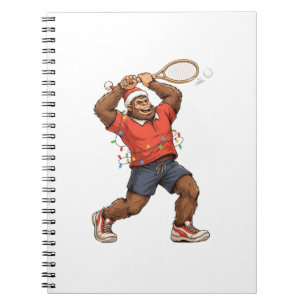 Bigfoot Sasquatch Tennis Christmas 2026 Holiday   Notebook
