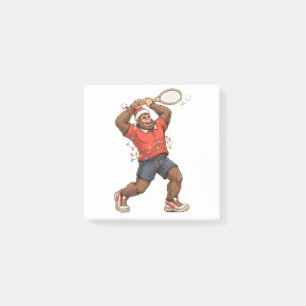 Bigfoot Sasquatch Tennis Christmas 2026 Holiday Post-it Notes