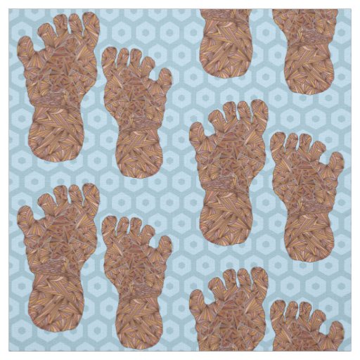 Bigfoot Sasquatch Track Crypto Craft Supplies Fabric