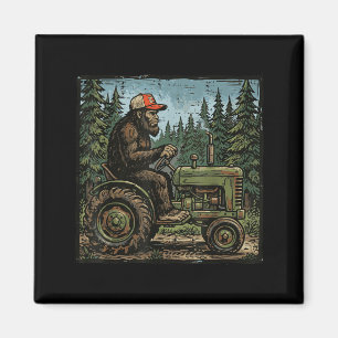 Bigfoot Sasquatch Tractor Funny Farm Farmer Men Magnet