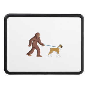 Bigfoot Sasquatch Walking Boxer Dog Hitch Cover