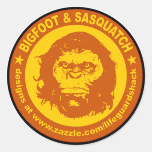BIGFOOT & SASQUATCH www.Zazzle.com/LifeguardShack Classic Round Sticker