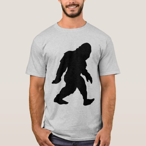 Bigfoot Sasquatch Yeti Silhouette Cartoon T_Shirt