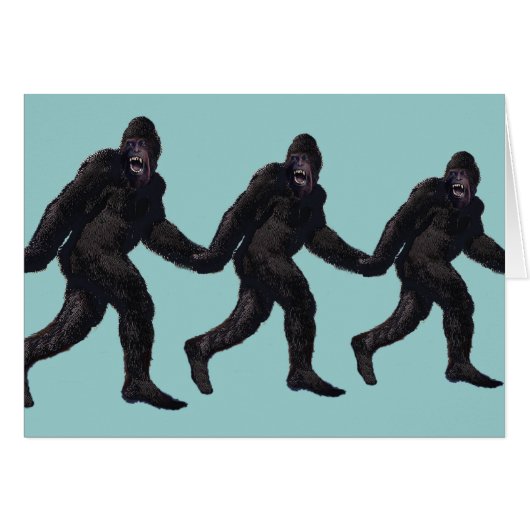Bigfoot Sasquatch Yetti Cards (Front Horizontal)