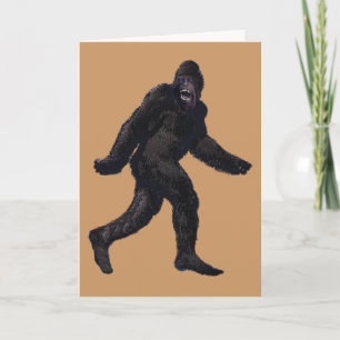 Bigfoot Sasquatch Yetti Holiday Card
