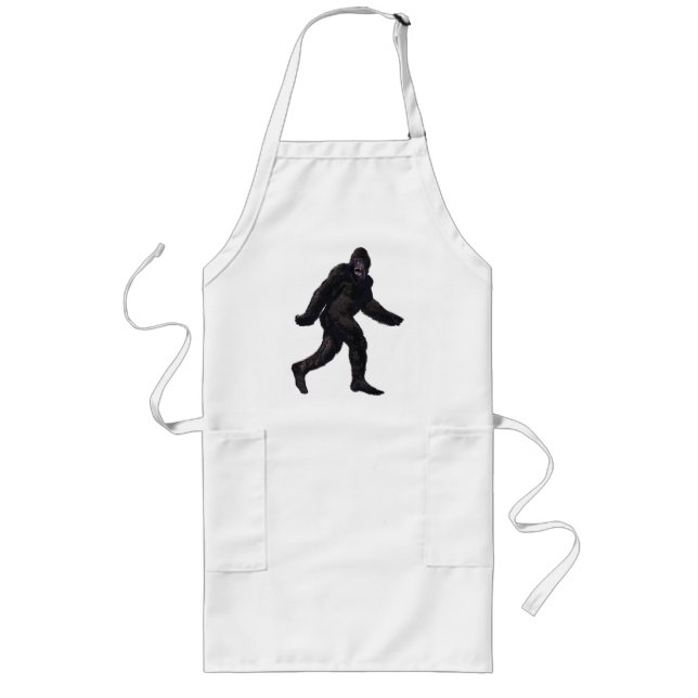 Bigfoot Sasquatch Yetti Long Apron (Front)