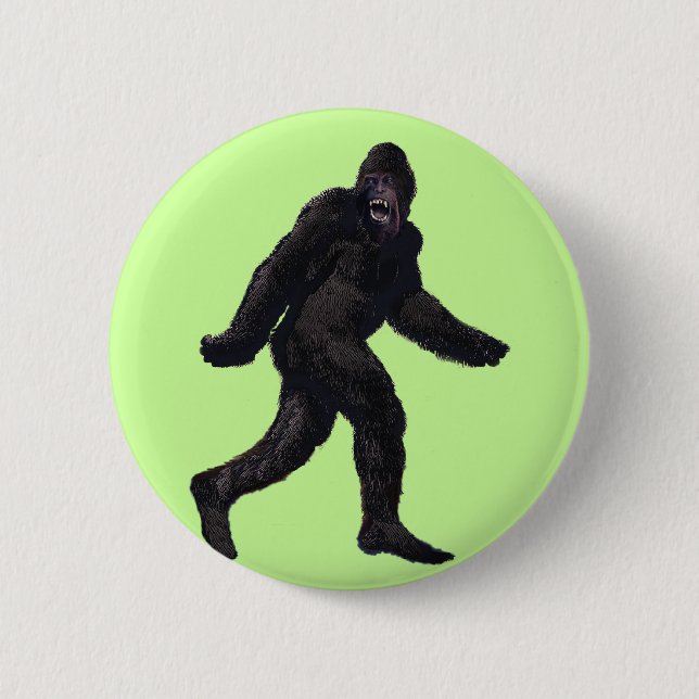 Bigfoot Sasquatch Yetti Pinback Button (Front)