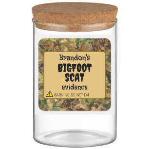 Bigfoot Scat Evidence Jar Square Sticker