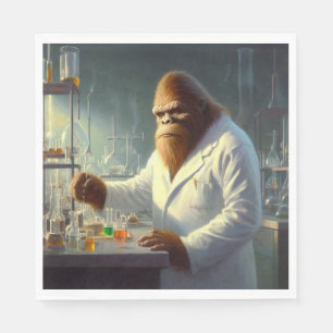 Bigfoot Scientist Napkins