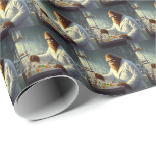 Bigfoot Scientist Wrapping Paper