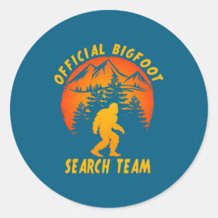 Bigfoot Search Team Sasquatch Yeti Funny  Classic Round Sticker