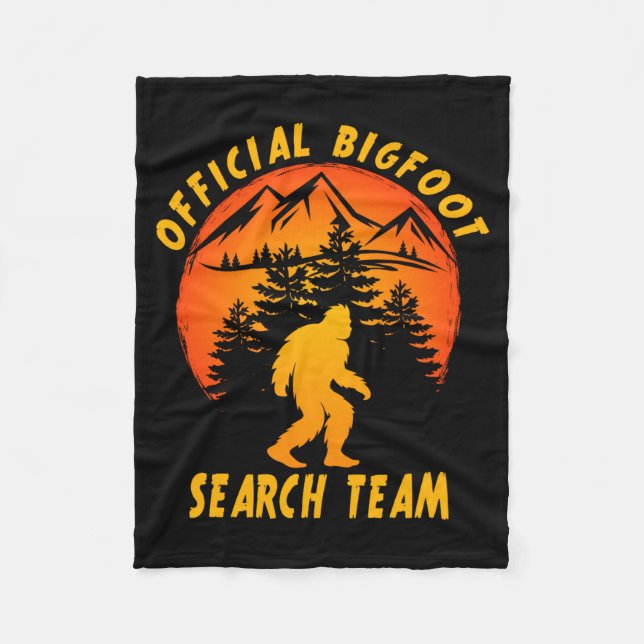 Bigfoot Search Team Sasquatch Yeti Funny  Fleece Blanket (Front)