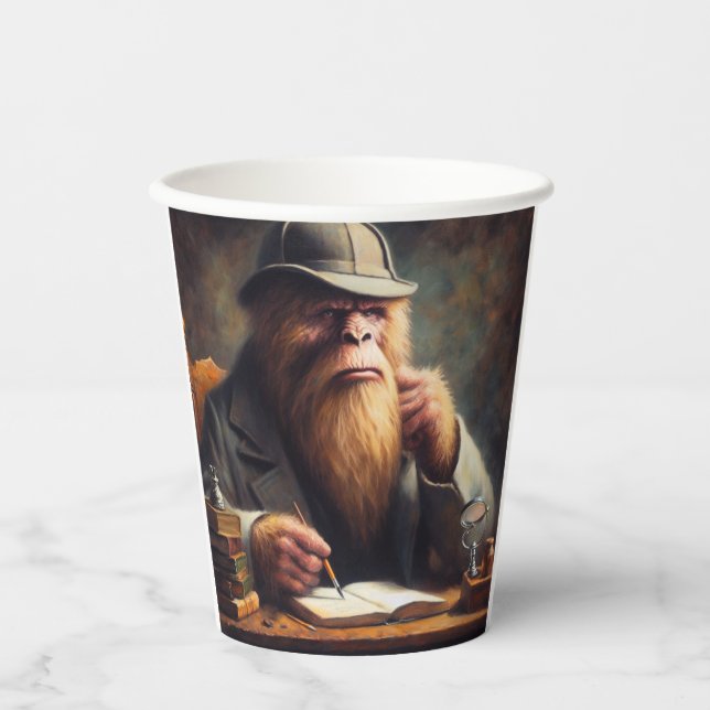 Bigfoot Sherlock Holmes Paper Cups (Front)