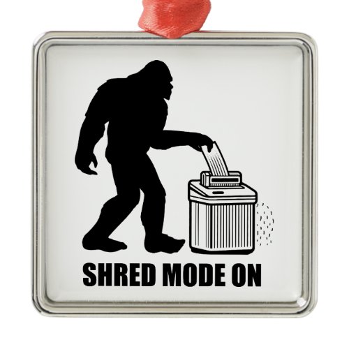Bigfoot Shred Mode On Metal Ornament