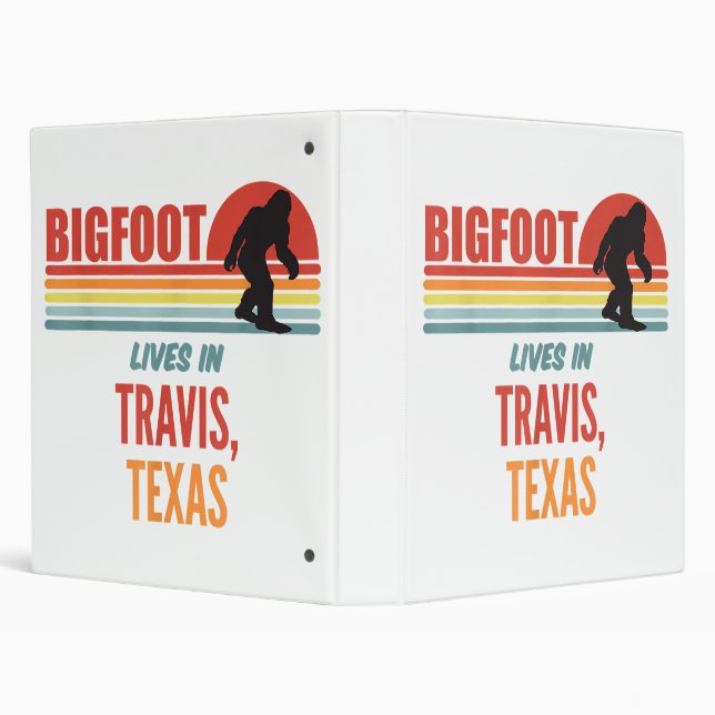 Bigfoot Sighting In Travis Texas  3 Ring Binder (Background)