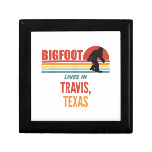 Bigfoot Sighting In Travis Texas Gift Box