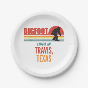 Bigfoot Sighting In Travis Texas Paper Plates