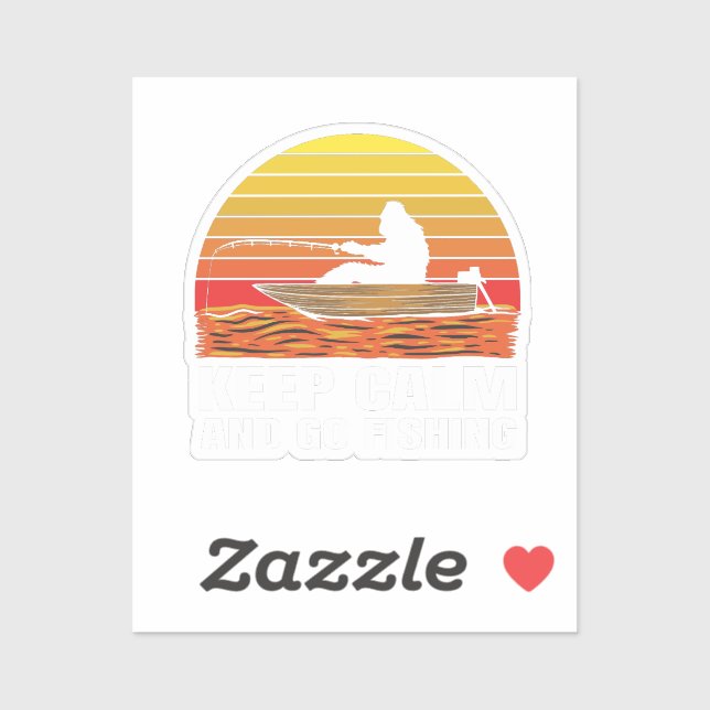 bigfoot silhouette boat ride and fishing sticker (Sheet)
