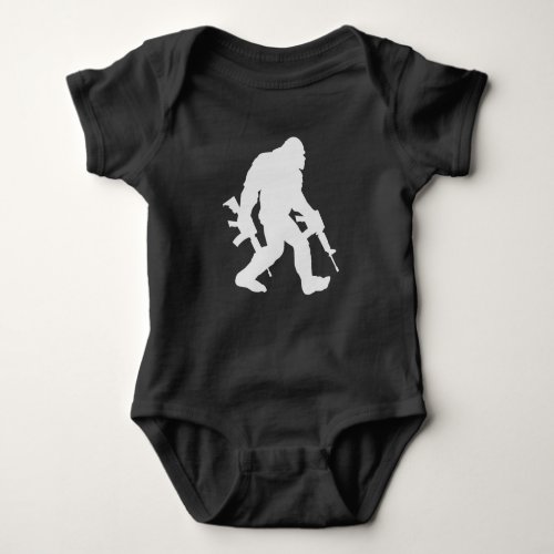 Bigfoot Silhouette Sasquatch Baby Bodysuit