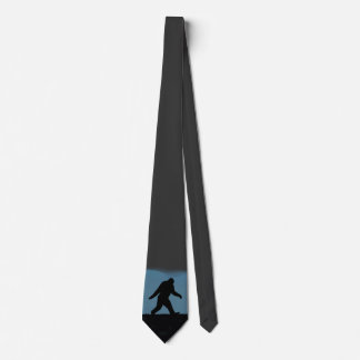 Bigfoot Silhouette Sasquatch Squatch Novelty Tie