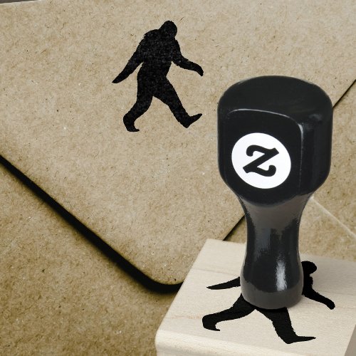 Bigfoot Silhouette Sasquatch Squatch Rubber Stamp