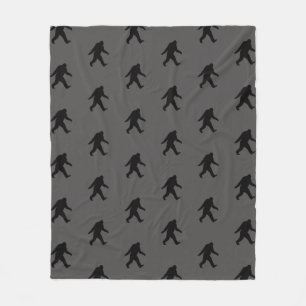 Bigfoot Silhouettes Pattern Sasquatch Squatchy Fleece Blanket