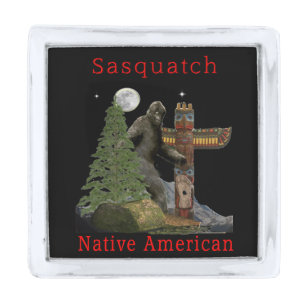 Bigfoot Silver Finish Lapel Pin