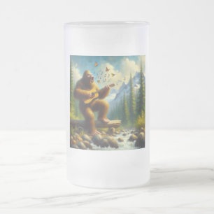 Bigfoot Singing Frosted Glass Beer Mug