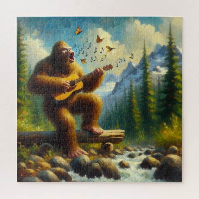 Bigfoot Singing Jigsaw Puzzle (Vertical)