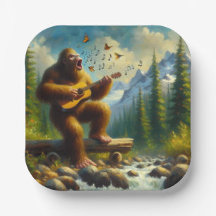 Bigfoot Singing Paper Plates