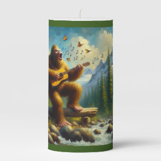 Bigfoot Singing Pillar Candle