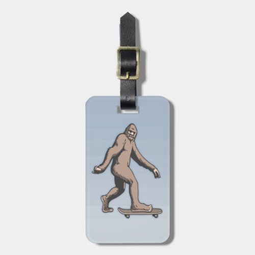 Bigfoot Skateboard Luggage Tag
