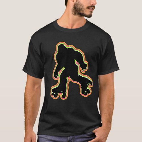 Bigfoot Skates Sasquatch Vintage Roller skates 80s T_Shirt