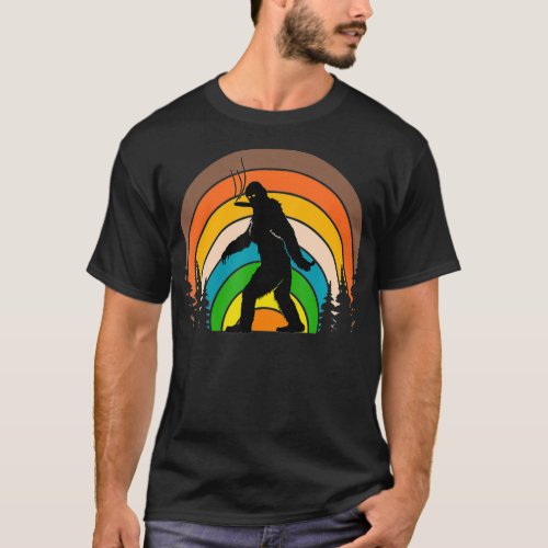 Bigfoot Smoking a Cigar Cool Sasquatch Vintage Ret T_Shirt