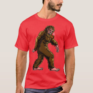 Bigfoot Smoking Briar Pipe Sasquatch Tobacco Pipe T-Shirt