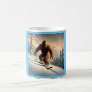 Bigfoot Snowboarding Coffee Mug
